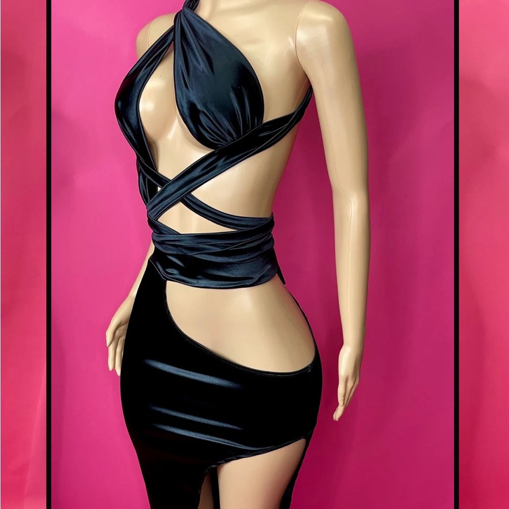 Black Satin Gown
